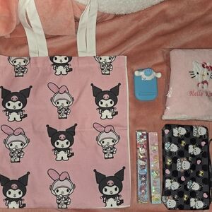 Cute Pink and White Kids Tote Bag